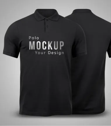 Polo shirt printed with a custom design